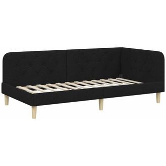 vidaXL Estructura De Cama En Esquina Negro 90 X 190 Cm Tela Vidaxl