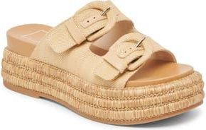 Dolce Vita Witny Platform Espadrille Sandal in Natural Woven Raffia at Nordstrom Rack, Size 8.5