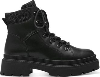 Tamaris Bootie - Dames - Veterlaarzen - Zwart - 38 EU - Schoenen