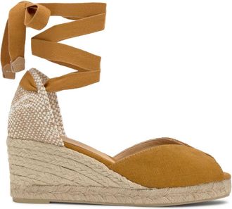 Castaner Schoenen, Dames, Geel, 39 EU, Katoen, Sleehakken MET 7 CM HAK