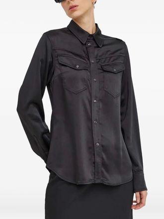 G-Star chest-pocket buttoned shirt - women - Recycled Polyester - S - Black