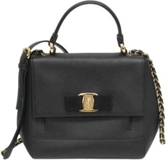 Ferragamo Pre-owned Handbags, female, Black, Size: ONE SIZE Pre-owned Ez-21 F570 Handbag