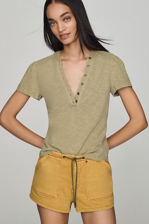 Pilcro Cotton Henley Tee