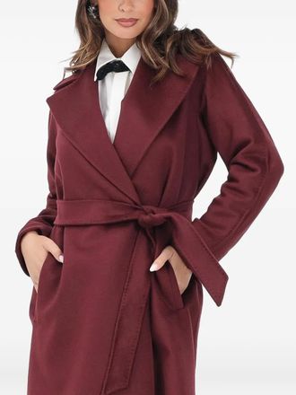 Max Mara belted coat - women - Wool - 44 - Red
