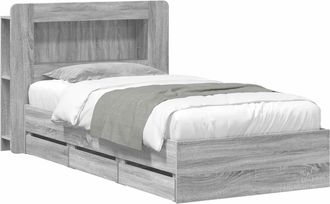 vidaXL Estructura De Cama Con Almacenamiento Y Cabecero Sonoma Gris Vidaxl