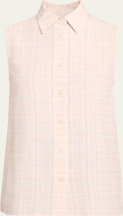 Officine G&eacute;n&eacute;rale Isy Textured Sleeveless Shirt