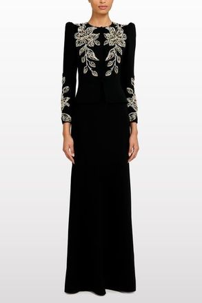 Jenny Packham Dalila Jacket in Liquorice at Nordstrom, Size 12 Uk