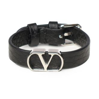 Valentino Garavani Black Leather Bracelet Bijoux - female - Valentino Garavani - Bracelets - Black - ONE SIZE - Accessories