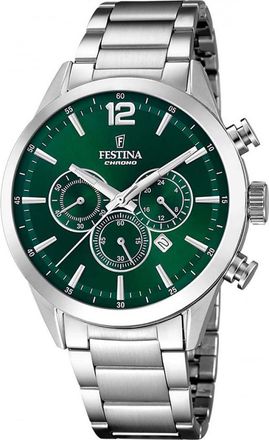 Festina F20343-B Mens Timeless Chronograph Watch - Silver - One Size