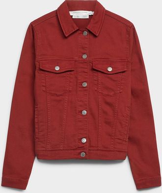 Contemporaine Womens Colourful stretch denim jacket