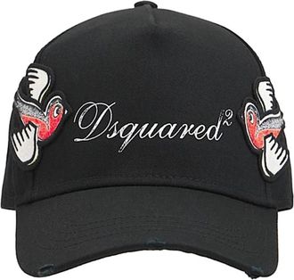 Dsquared2 Cappello - Heren - Petten - Zwart - ONE Size - Katoen - Accessoires