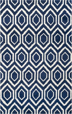 Safavieh Alfombra Lana Blu Scuro/Neutrale 183 X 274 cm
