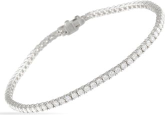 Luxury Bazaar 14K White Gold 2.85ct Lab-Grown Diamond Tennis Bracelet LG06-091025