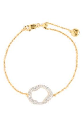 Monica Vinader 18K Gold Plated Riva Diamond Circle Chain Bracelet - 0.05ct. in Yellow Gold at Nordstrom Rack