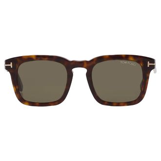 Tom Ford Dax Green Square Mens Sunglasses FT0751 52N 50