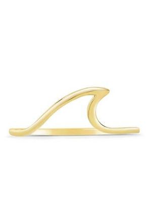 Sterling Forever 14K Gold Vermeil Polished Wave Ring at Nordstrom Rack, Size 6