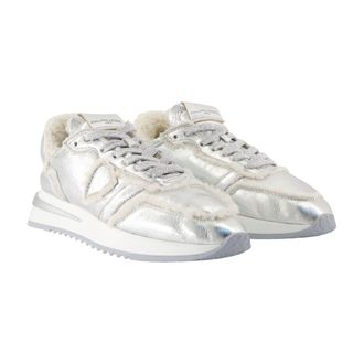 Philippe Model Womens Tropez Sneaker Silver Calfskin