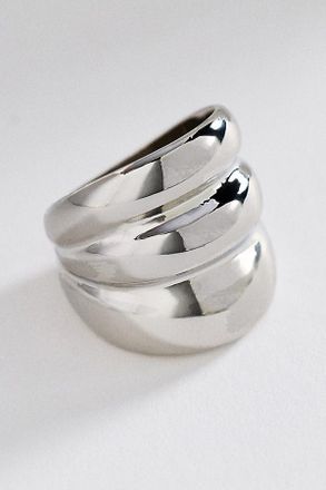 Anthropologie Ribbed & Stacked Motif Ring