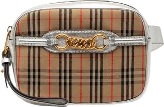 Burberry Pre-owned Belt Bags, female, Beige, Size: ONE SIZE Pre-owned Canvas Belt Bag