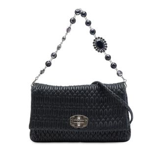 Miu Miu Pre-owned Miu Miu Matelasse Nappa Crystal Chain Satchel Ladies ODWWW9TR6GQOG08J