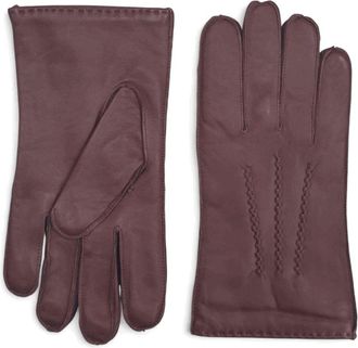 TruClothing Sheepskin Leather Gloves Soft Wool Lined 3-Point Design