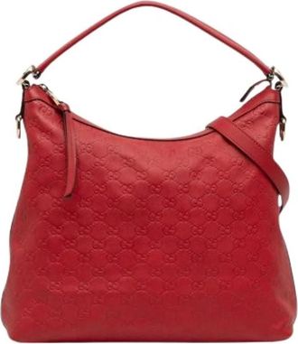 Gucci Pre-owned Miss GG Schoudertas - Dames - Vintage Schoudertas - Rood - ONE Size - Leer - Vintage