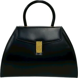 Loewe Black Leather Handbag Tote Bag (Pre-Owned)