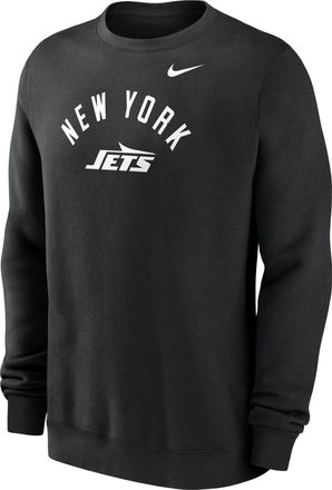 Nike New York Jets Club Nike Mens NFL Pullover Crew in Black | NKPV00A72-ANW