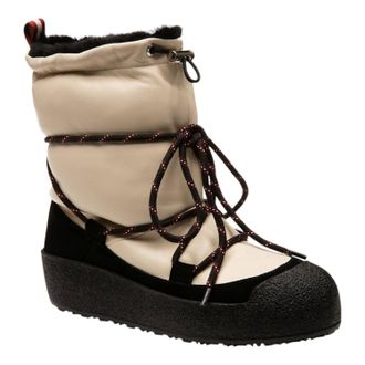 Bally Womens Candye Lamb Nappa Leather Winter Boots In Bone