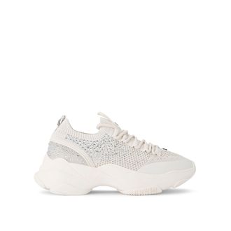 Kurt Geiger Womens Lively Gem Sneakers - White material_Fabric - Size UK 3