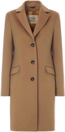 Cinzia Rocca 3/4 Mantel Stijlvol U236 Model - Dames - Mantel - Bruin - M - Jassen