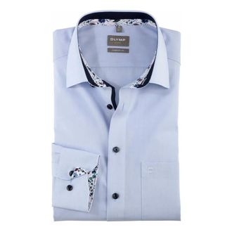 Olymp Olymp, Heren, Overhemden, Blauw, Maat: 2XL