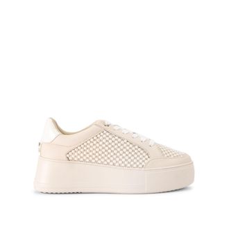 Carvela Womens Jive Lace Up Sneakers - Champagne - Size UK 6