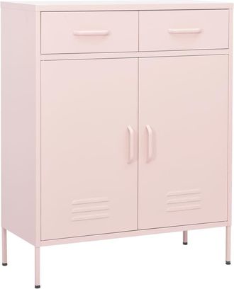 Berkfield Home Storage Cabinet Pink 80x35x101.5 cm Steel