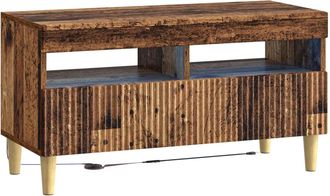 vidaXL Mueble De Tv Led Madera Envejecida Madera De Ingenier&iacute;a Vidaxl