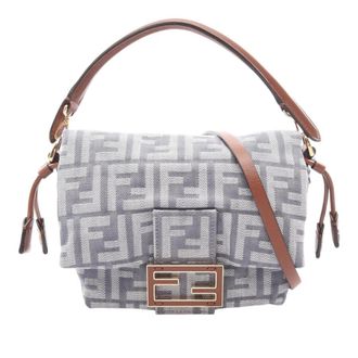 Fendi Pre-owned Fendi Zucca Canvas Mamma Baguette Satchel Ladies 113XBWGCEHWVMKEH