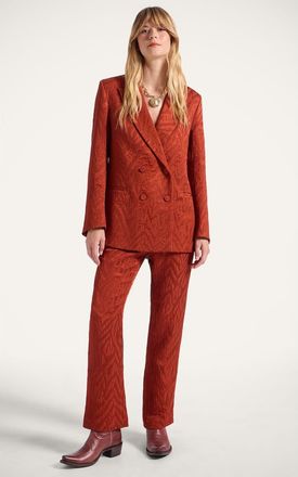 La DoubleJ Jagger Jacket in Animalier Rust at Nordstrom, Size X-Large