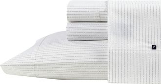 Nautica Buoy Line Grey Twin Sheet Set