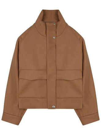 Nine In The Morning Structured High Collar Wool-Blend Jacket
