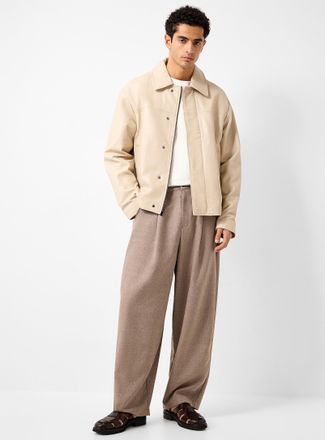 Le 31 Mens Micro-check pleated barrel pant Imported from Seoul