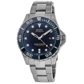 Mido Ocean Star 600 Chronometer Blue Dial Steel Mens Watch M026.608.11.041.01
