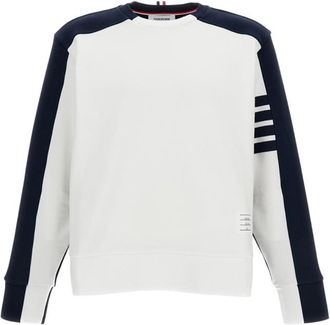 Thom Browne White Color Block Sweatshirt