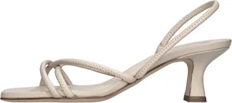 3Juin 3Juin, Schoenen, Dames, Beige, 40 EU, Leer, Sandalen met hoge hak