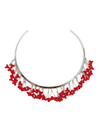 Isabel Marant Nora beaded choker - Silver
