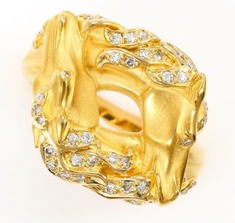 C&A Yellow Gold Yellow Gold (18K) Band Ring (Pre-Owned)