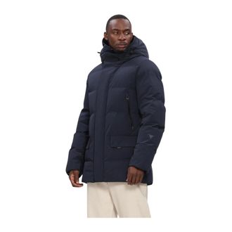 KRAKATAU Qm597 Cassini Quilted Parka - Heren - Jassen - Blauw - Maat: XL Leer