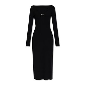 Diesel Knitted Dresses, female, Black, Size: 2XS Dress M-Oloni