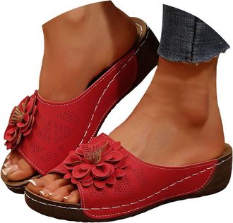 Generic Comfortable Orthopedic Sandals for Women Dressy Summer Flat 2026 Arch Support Flip Flops Open Toe Wedge Platform Walking Sandals Women Wide Width Slip