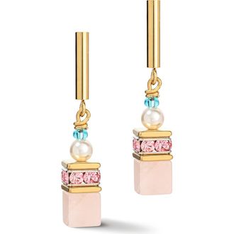 Coeur de Lion Geocube Precious Fusion Pearls Earrings in Multicolor at Nordstrom