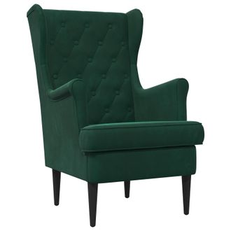 vidaXL Sill&oacute;n Verde Oscuro Terciopelo Vidaxl